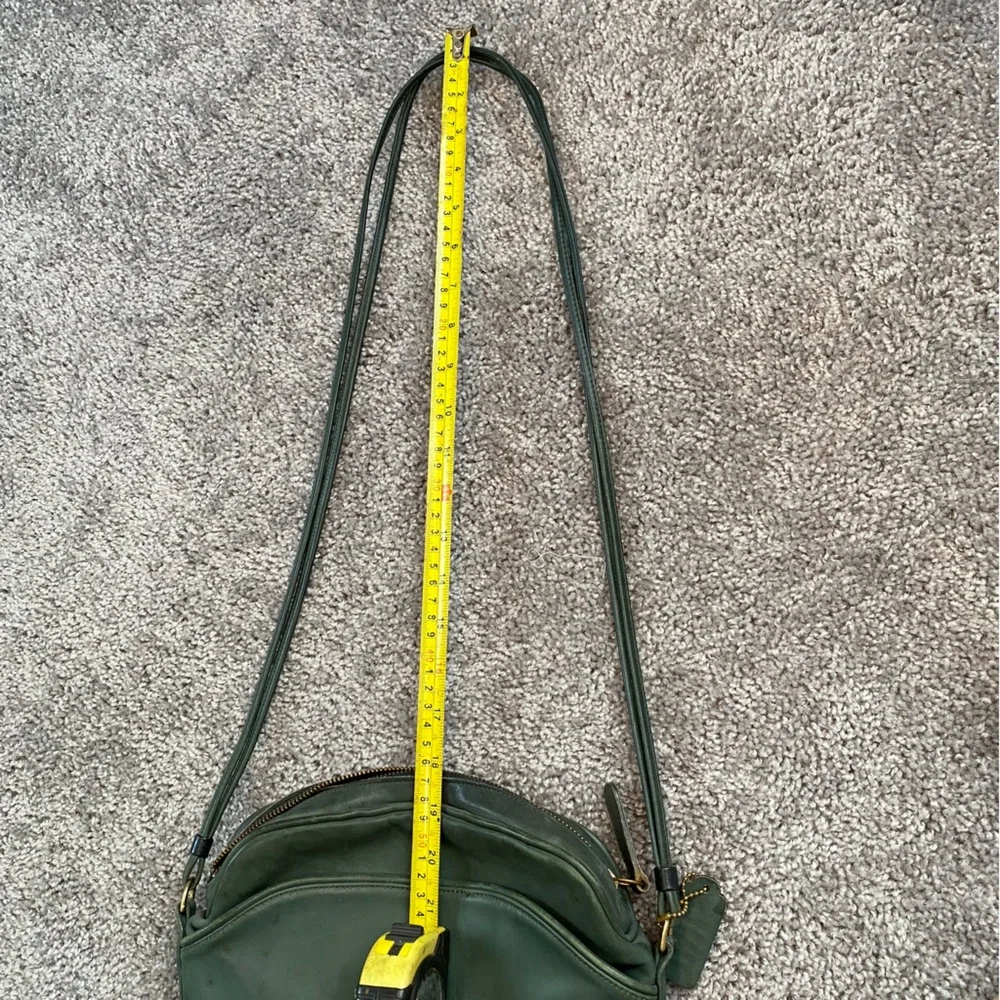 Vintage Coach Leatherwear 0615-134 Green Leather Crossbody Shoulder Bag - Picture 9 of 10